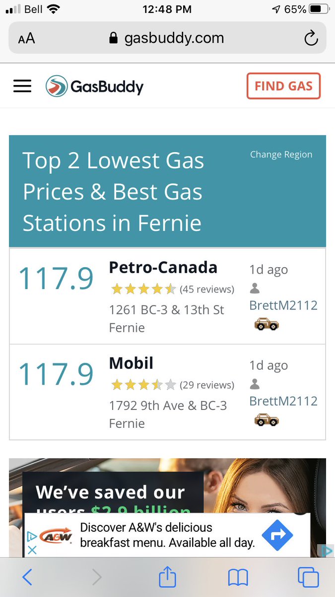 Look what a 40 minute drive difference looks like! <a href="/petrocanada/">Petro-Canada</a>  come on!!! Alberta and Saskatchewan are below 60.00 cents in other places.