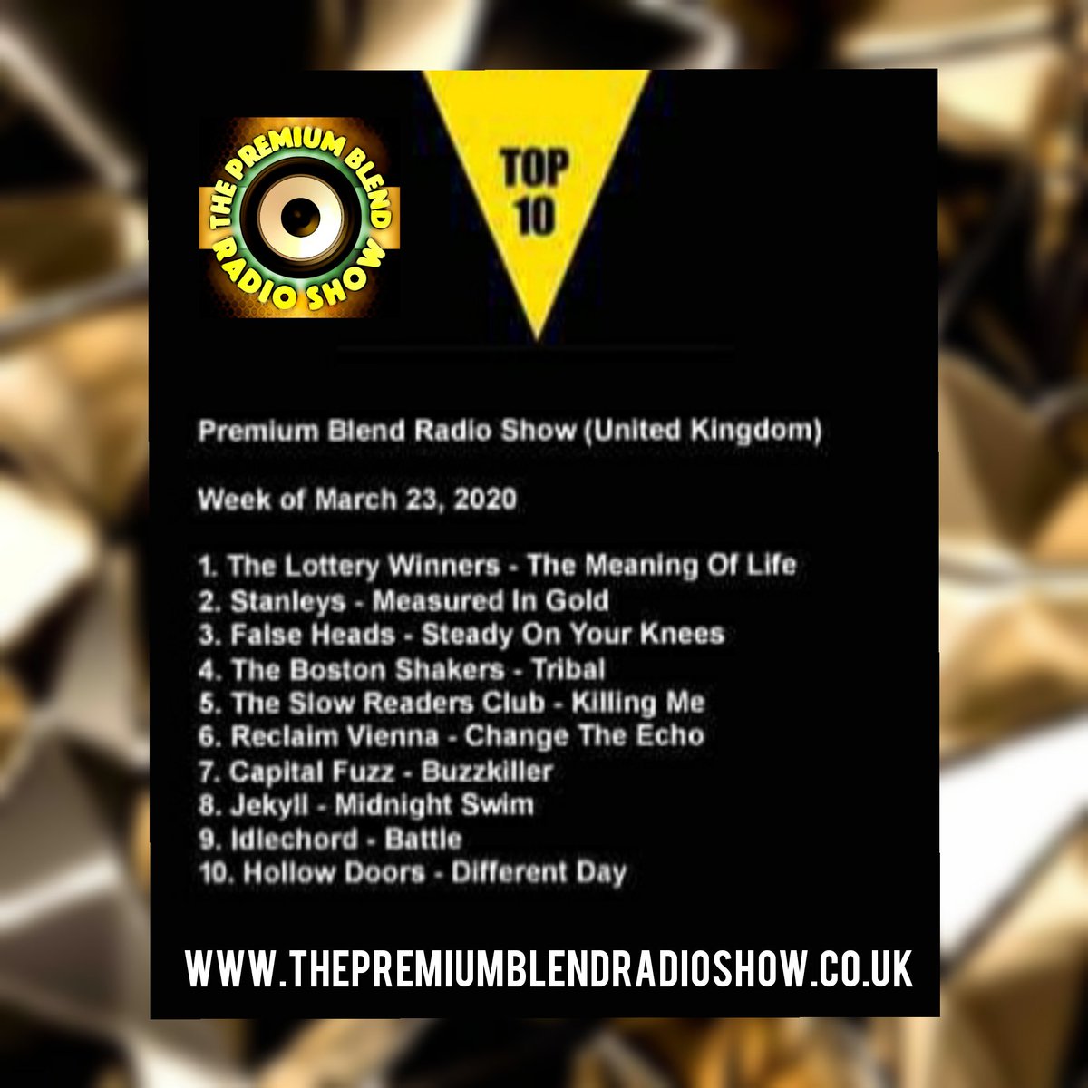 This weeks Top 10 Tunes of The Week

1 <a href="/LotteryWinners/">Lottery Winners</a> 
2 <a href="/Stanleysband_/">Stanleys</a> 
3 @FalseHeads 
4 <a href="/Boston_Shakers/">THE BOSTON SHAKERS</a> 
5 <a href="/slowreadersclub/">THE SLOW READERS CLUB</a>
6 <a href="/ReclaimV/">RECLAIM VIENNA</a>
7 <a href="/capitalfuzz/">Capital Fuzz</a> 
8 <a href="/Jekyllband/">JEKYLL</a> 
9 #Idlechord
10 <a href="/HollowDoors/">Hollow Doors</a>

open.spotify.com/episode/58yClZ…

#Top10 #Top10Chart #IndieChart #SundayChart #IndieRock