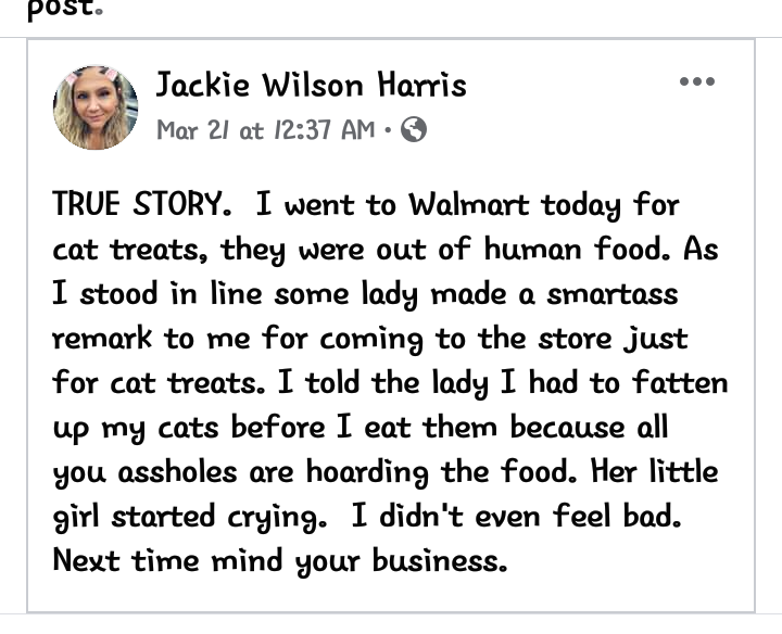 CeliaRa64945460's tweet image. Because THIS is where WE(the annoyed) ARE....with ignorant hoarding assholes!!!!!!!!!!!🤦😂 #HumansSuck #SelfishnessIsUgly