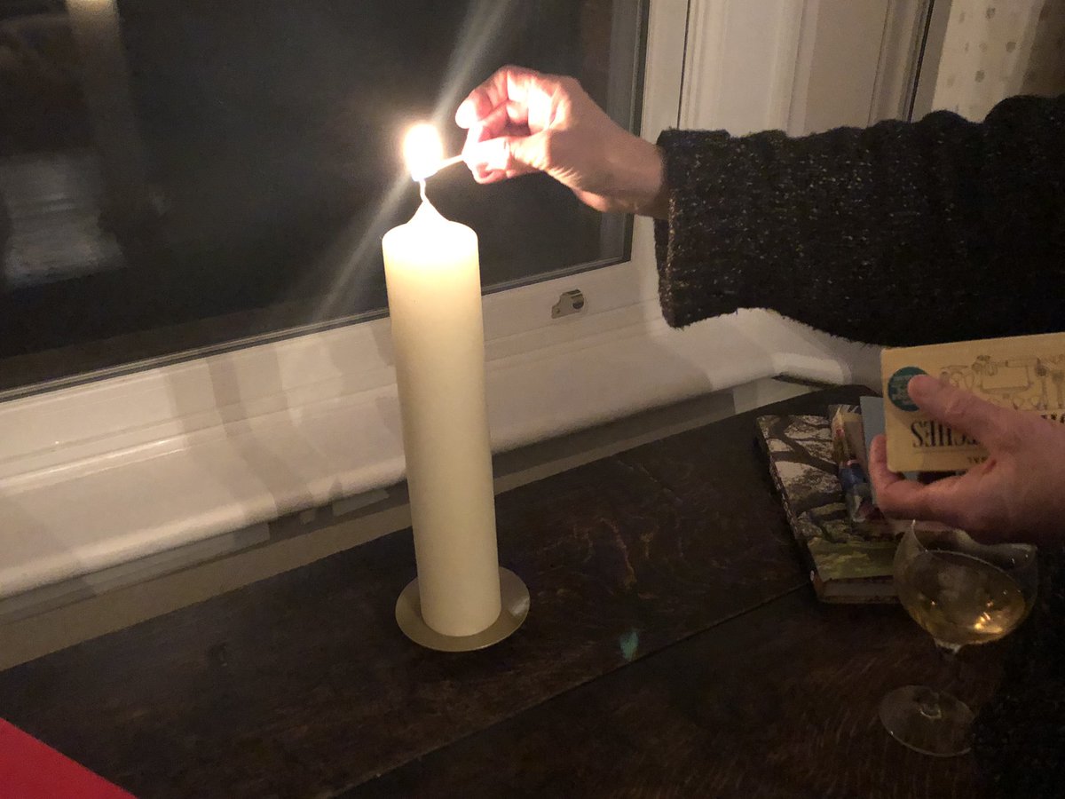 Our candle burning in the window at Bishopscourt. We’re going to this every day at 7pm till this is over.