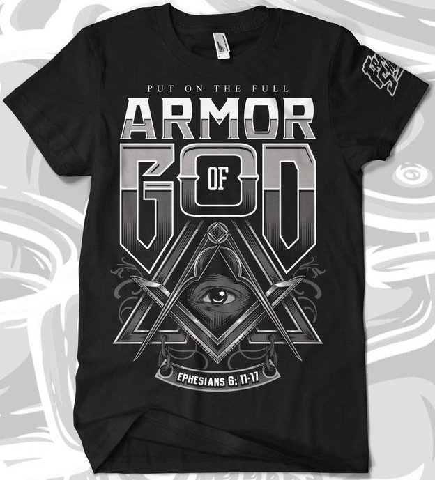 19. "Armor of God"Q references Eph. 6:10-18 at least 6 times in his drops so of course he is a Christian right? Only if you consider Freemasons and Knights Templar to be Christians. The "armor of God" has a Masonic/New Age meaning as well.Masons don't pray in Jesus name.