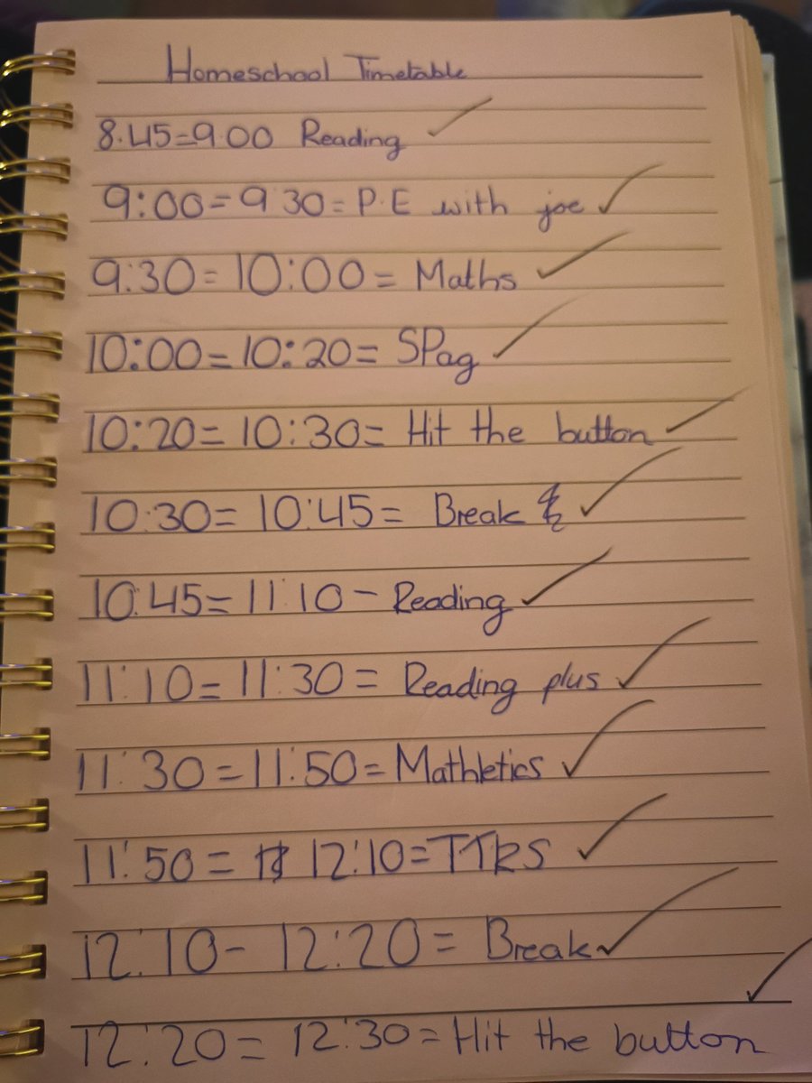 Mrs__Doug's tweet photo. @FallaParkSchool @Miss_Carr_Falla
Thought this would make you smile 😁 Holly has planned her own school day😂😂 https://t.co/1GP0taWibm