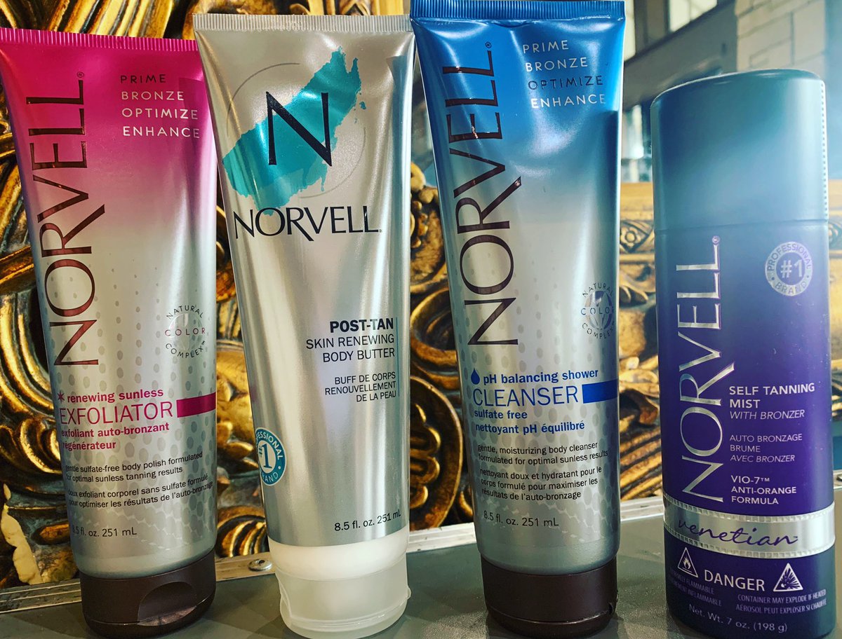Quarantine-TAN Survival Kit Giveaway! 🔅🙌‼️Win one of each of these Norvell Products ($120 value)by.....
1. ❤️ this post
2. Retweet this post 
3. Tag 3 friends! 
Winner will be announced live Wednesday!