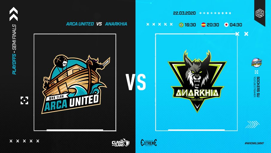 🔴LIVE
SEMIFINALS EXTREME WAR LEAGUE
<a href="/ewlcoc/">Extreme War League</a> 

👉youtu.be/SXAHj9VbyWI

@ArcaUnited 🆚 <a href="/AnarkhiaC/">ΔИΔRKHIΔ</a> 

🎁ACIERTA Y GANA 15€ GOOGLE P
Requisitos:
▶RT🔄 y ❤
▶poner resultado final y quien gana

🎁Tambien sorteamos 2 pases de ORO en el chat