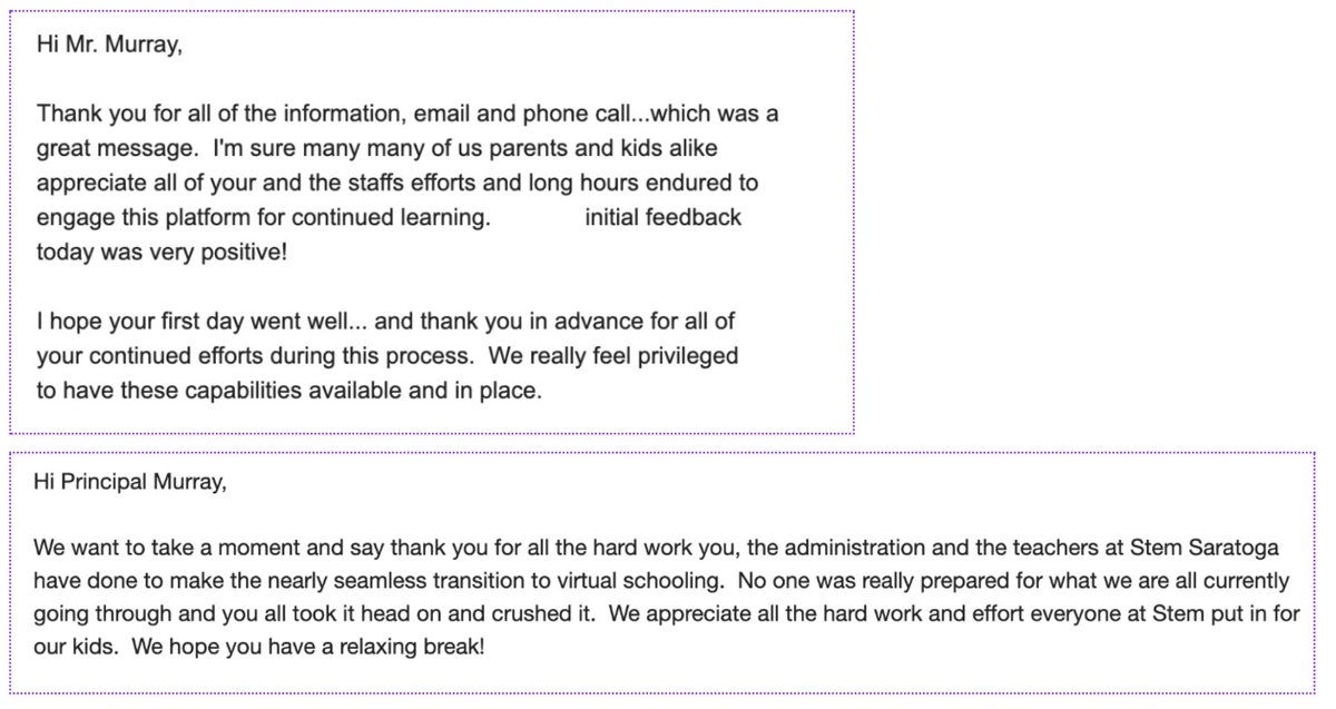 edUcation_frwd's tweet photo. Emails like this make this whole #VirtualLearning Journey worth it! We WERE prepared... our @STEM_Saratoga students ARE prepared and will continue to learn and grow! That, I can promise you.
This is just a brand new playground and we're having a blast! ๐ชโจ๐โฝ๏ธ๐โโ๏ธ#TOGAtenth https://t.co/jQ7ulBNMsp