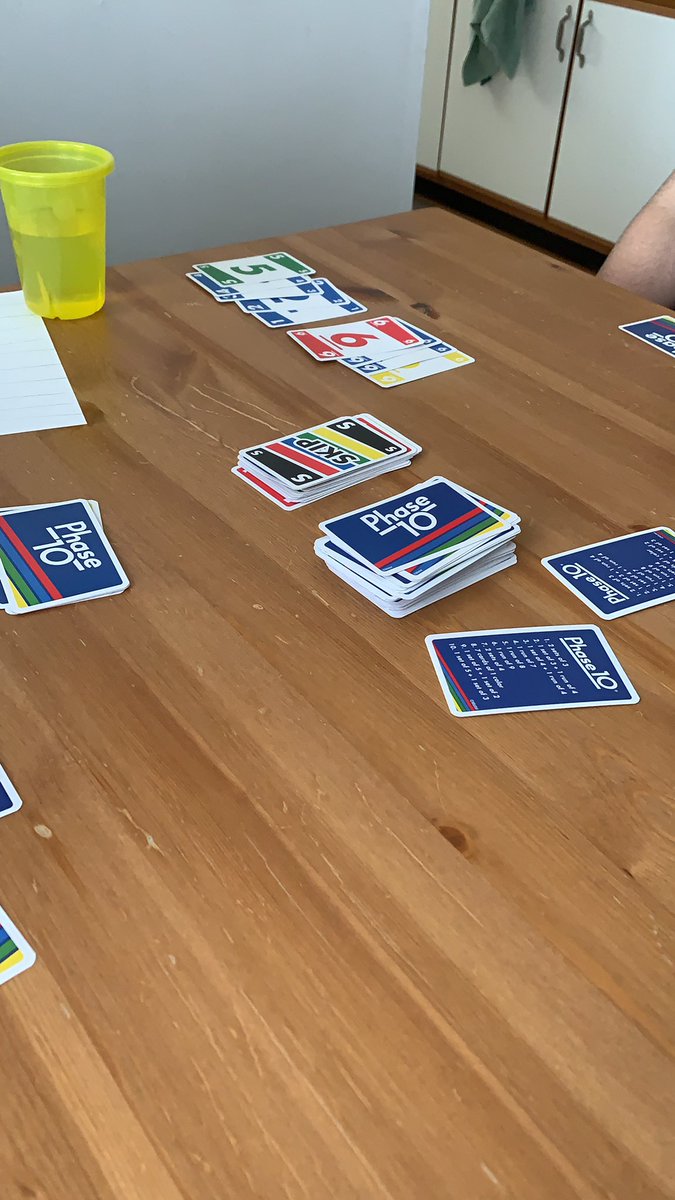 KinderCaterpil1's tweet photo. Passing the time. This is a great game! #phaseten https://t.co/GEOST83cEn