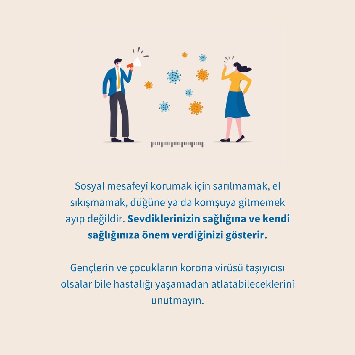 İleri yaştaki bireylerin Corona (Covid-19) virüsüne yakalanma riskleri genel topluma göre daha yüksektir. Virüsün yayılmasını engellemek için sosyal mesafeyi korumak şarttır. #bilgitravma #covid19 #corona