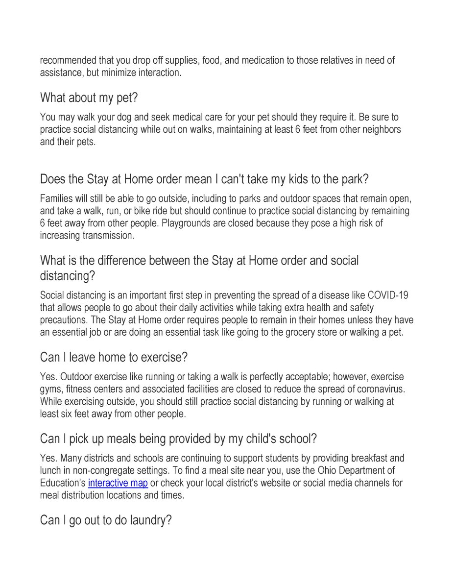 RepGaryScherer's tweet photo. Please see the attached FAQ regarding the Department of Health's Stay At Home Order, effective at 11:59 p.m. on Monday 3/23/2020. https://t.co/ea0KXWZoFK