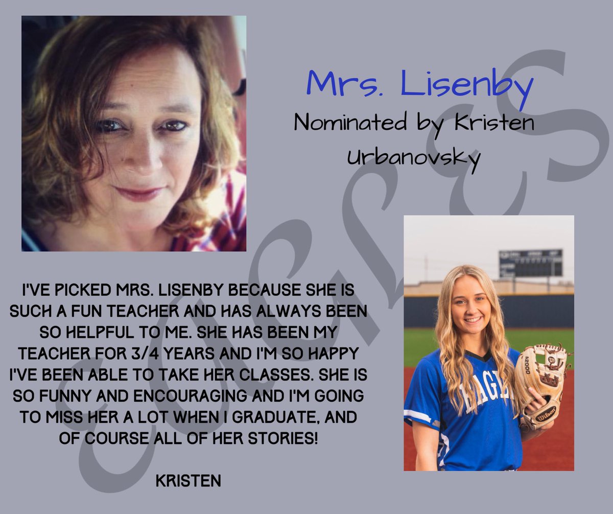 EFND_Softball's tweet photo. @kristenbrookeee honors @Dgracel for #softballteachernight
💙🦅👩‍🏫🥎
@GeorgetownHS 
#teachernight #efnd #honoringeducators #ghssoftball #ghseagles https://t.co/ePNGZKfhKa
