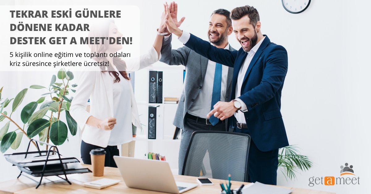 getameet's tweet photo. Sen yeter ki #EvdeKal #EvdeÇalış #SokağaÇıkmaTürkiye

Tekrar eski günlere dönene kadar 5 kişilik online eğitim ve toplantı odalarımız şirketlere ücretsiz!
https://t.co/3N1ccLsDLS

#coronavirus #coronatuerkiye #coronaturkiye https://t.co/ndJhkjmM1Z