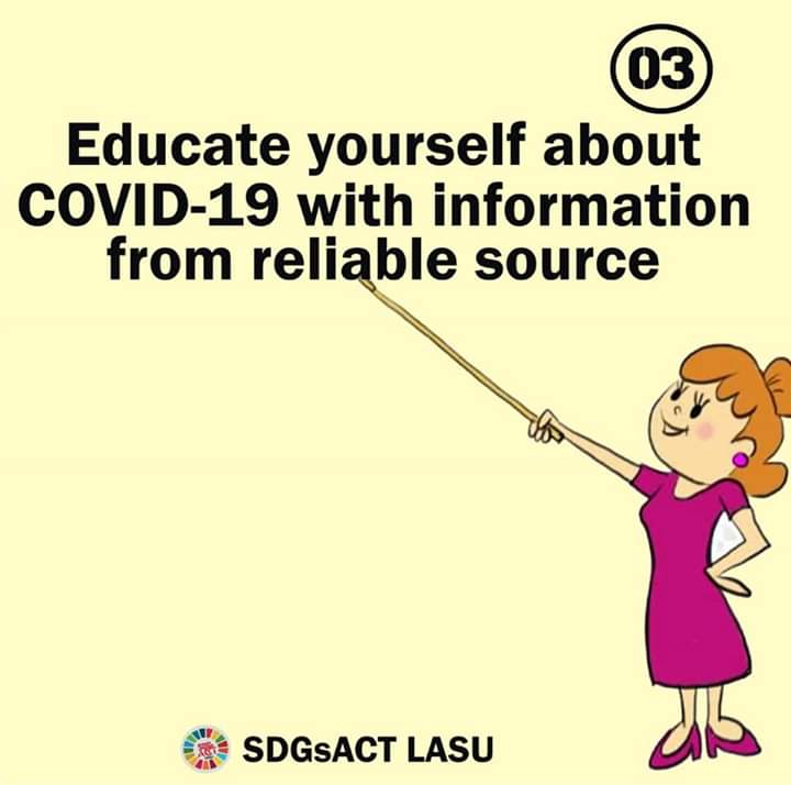 SchoolofTransp1's tweet photo. We joined SDGsACT Lasu to share the preventive measures of COVID-19. Please let us stay save during this critical time. 
#Transportation
#TRASA_LASU
#SCHOOLOFTRANSPORT
#COVID-19
#healthiswealth
#SafetyFirst https://t.co/23CgWMAprS