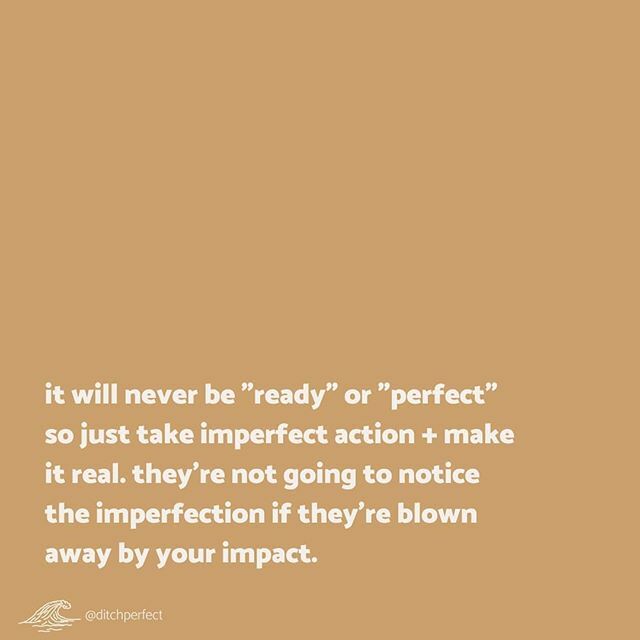 For anyone struggling with putting their creative work out there: no one's going to notice any imperfections if they're blown away by your IMPACT. Focus on the value you're providing + the message of what you want your community to truly take to heart. I… ift.tt/2WBgWly