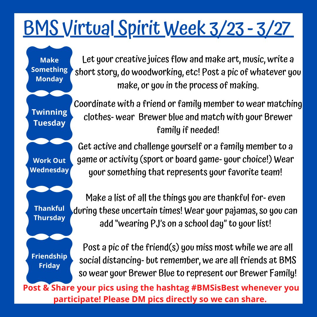 Don’t forget to send me pics if you participate! We want to be able to share out and try and stay connected while we all are “social distancing.” #BMSisBest 
Remember, just because you’re lonely doesn’t mean you are alone!