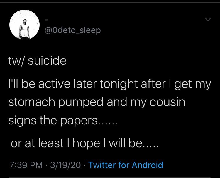 The next day, she "overdosed" again. A while later she mentioned that she was going to the hospital to get her stomach pumped. I didnt have a problem really with her story until then. Of course i knew she was lying but i just didnt really want to get myself involved.