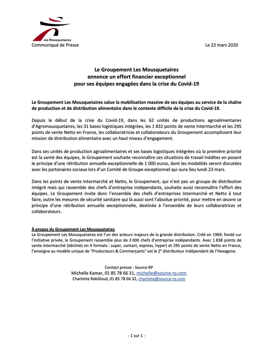 Groupement Mousquetaires tweet media