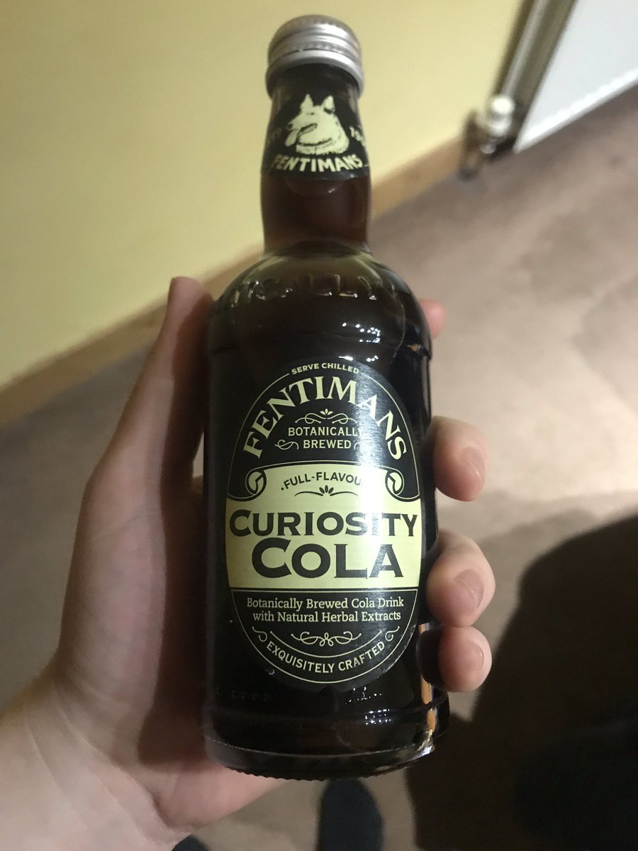 Beverage 1: Fentimans Curiosity ColaA Grove classic, if you know you know. Sweet but simple, if not a little hipster. A fine alternative to your run of the mill Coca Cola or Pepsi. Delightfully refreshing. Also has a dog on the bottle. A hot start.8/10.