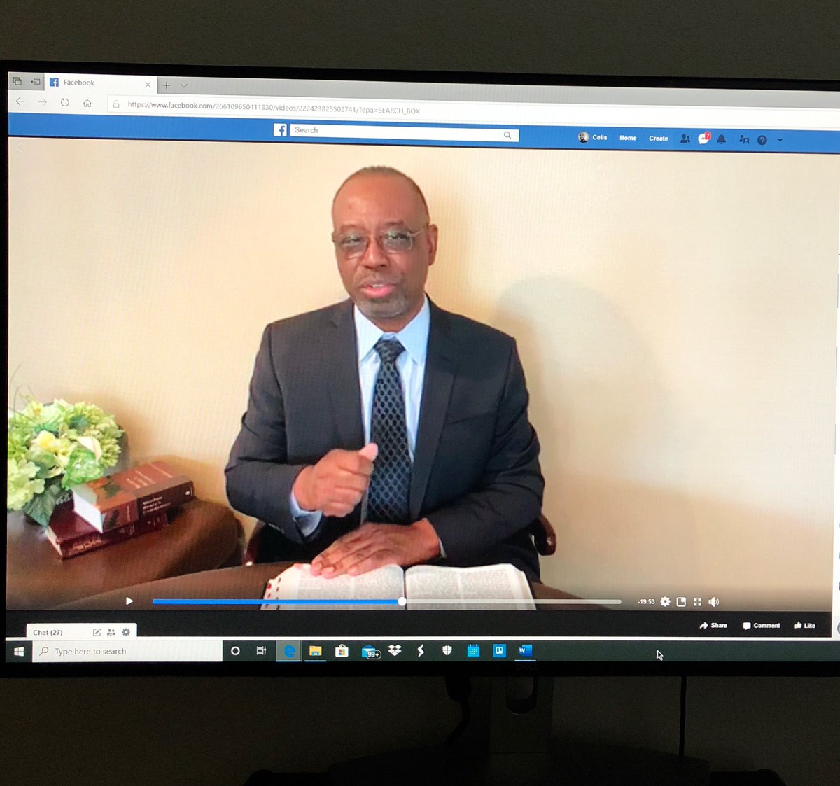 I’m grateful for live streaming technology. Able to provide hope and calm fears this morning, while we’re all at home practicing social distancing. #hope #gratitude #AllInThisTogether #FlattenTheCurve