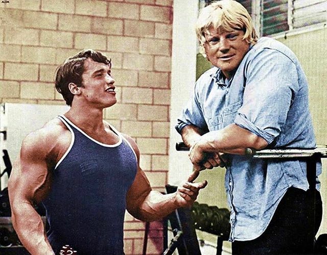 goldenerathlete's tweet photo. Arnold & Dave at “The Mecca”... #arnoldschwarzenegger #theaustrianoak #davedraper #theblondbomber #blondbomber workout #lift #muscle #goldenaesthetic #goldenerabodybuilding #health #legend #classicbodybuildermotivation #classicbodybuilding #goldsgym #gol… https://t.co/kqPZ1fpkOH https://t.co/GSiqCPEqPH