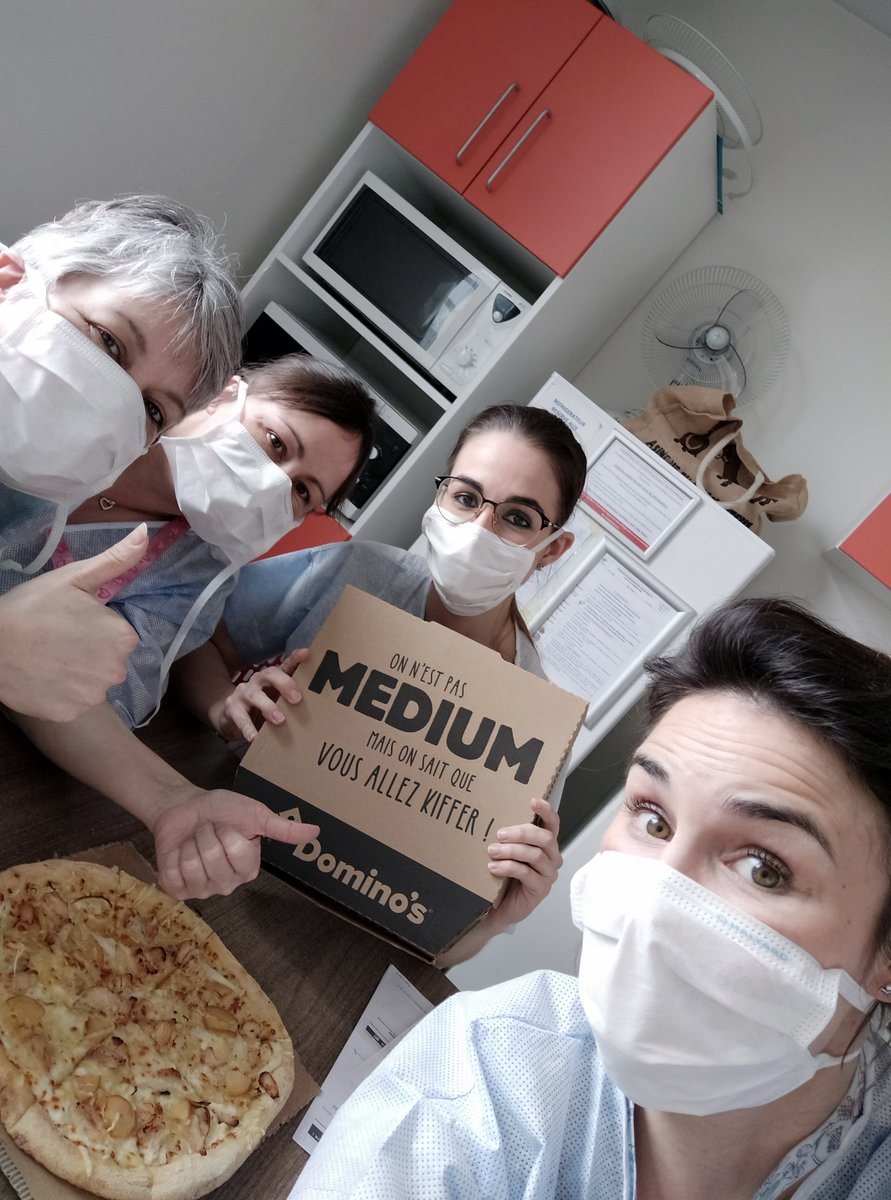 Nous remercions @dominos_pizzafr Amiens d'avoir offert des pizzas à nos soignants. #SolidariteCOVID19