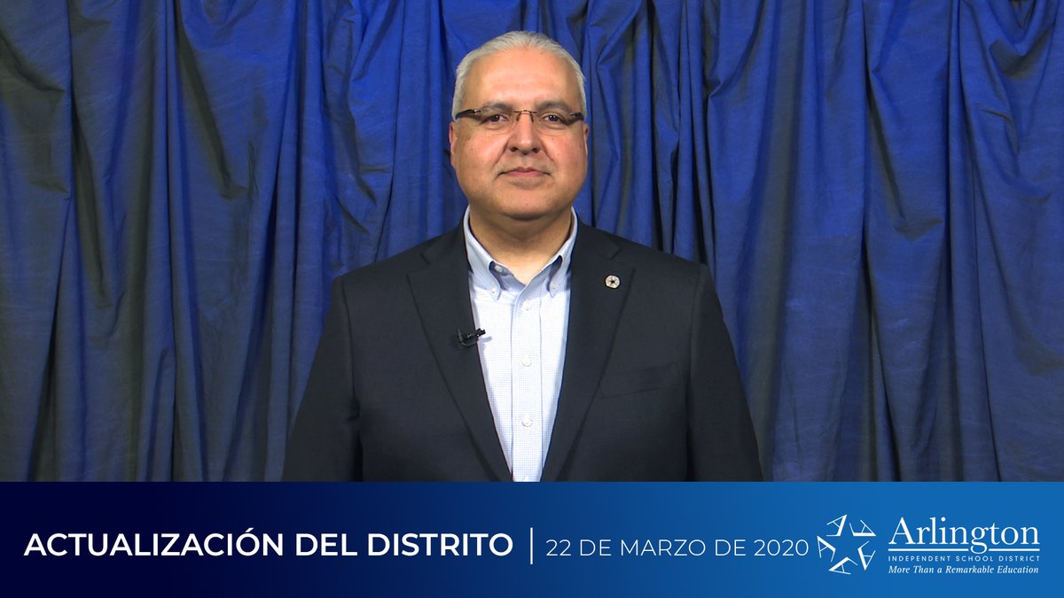 Favor de sintonizar mientras Dr. Marcelo Cavazos comparte un mensaje importante para todos nosotros en la comunidad de Arlington ISD. 📺: youtu.be/PQpzXhdo2TI
