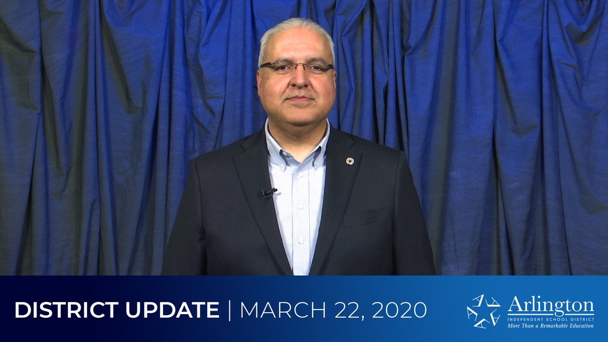 “It takes everyone coming together in times like this, and we know we’re in the right community for that to happen,” said Superintendent Dr. Marcelo Cavazos. Tune in as Dr. Cavazos shares an important message for all of us in the Arlington ISD community. youtu.be/DpZUZtMzmg0