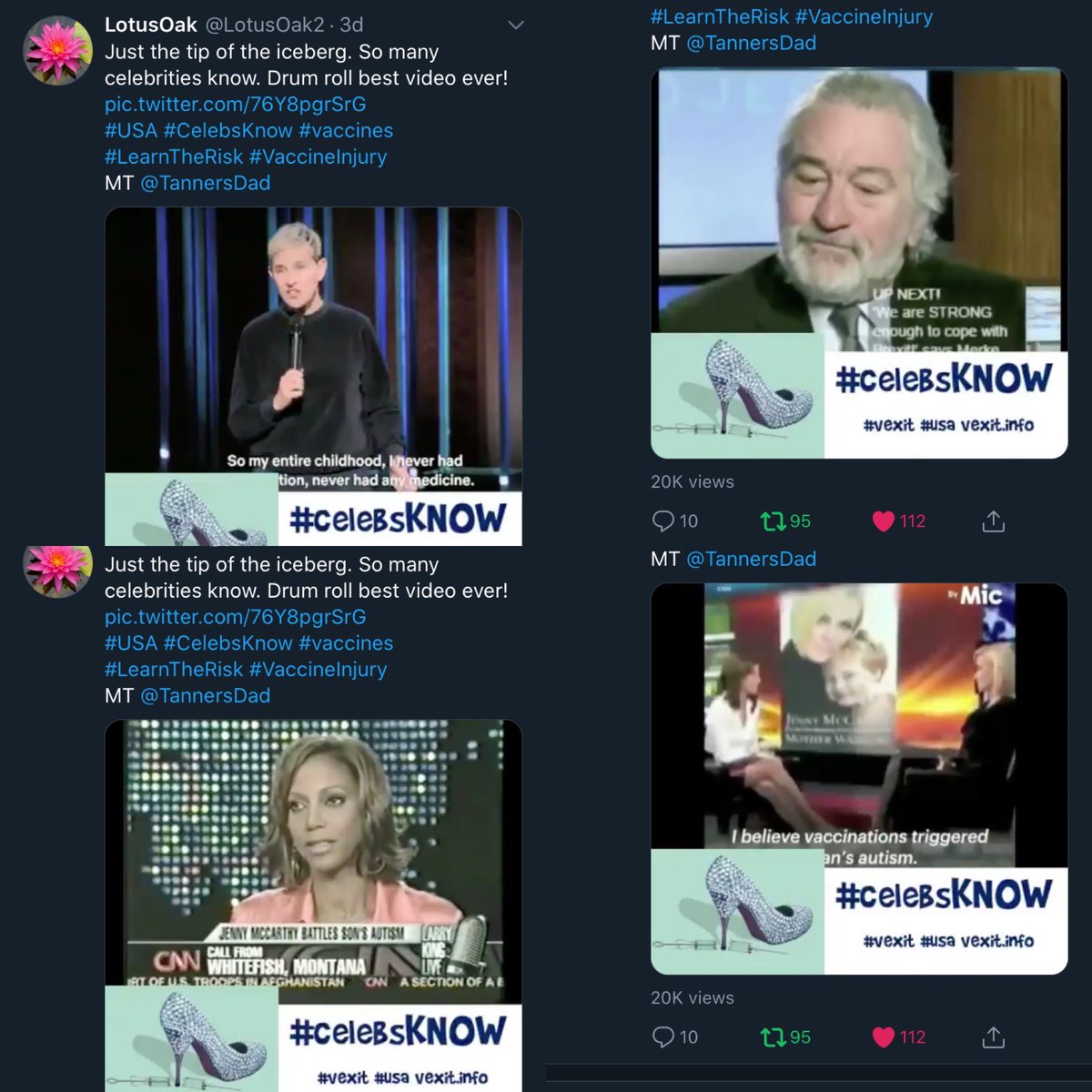 TannersDad's tweet photo. Celebrities Know #CelebsKnow 20,000 views @LotusOak2 TannersDad https://t.co/FtU7QLQWVA https://t.co/MmCwH2dwrN