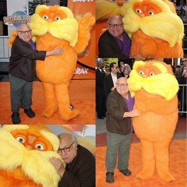These pictures of Danny DeVito at The Lorax premiere are bringing me much needed joy right now. 
I’m not a doctor (just a girl impersonating Sean Penn on the internet) but please folks, stay home! Shelter in place. Wash your hands. Put a can of soup outside your elderly neig…