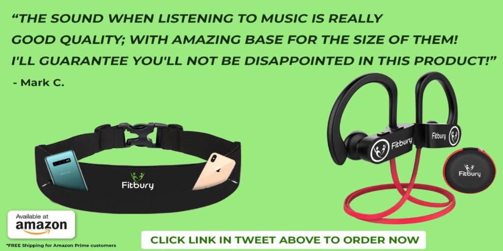 Get the <a href="/Fitbury/">Fitbury</a> running headphones set and enjoy incredible music with rich sound quality during your runs, with no fear of fall outs, guaranteed. 👌 

Bonus: With my unique code (TWTDAV10) you get 10% OFF. 

Order now on Amazon here: pixelfy.me/pXMdPY.