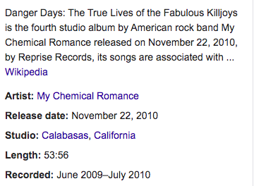 Danger Days: The True Lives of the Fabulous Killjoys — My Chemical RomanceWhat once was pushed with crazy vocals was replaced by hard synths and electronic drums. The guitars lines are still crazy fast and memorable and I& #39;d argue this is an even stronger concept than WTTBP.