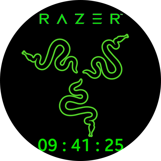 Capjadarin's tweet image. (1/2) During my self-isolation/social distancing, i have been working on a number of samsungGalaxy watch faces themed around the @Razer logo, i have been a fan for a number of years, so am happy to make these. These are in the process of being available worldwide @minliangtan