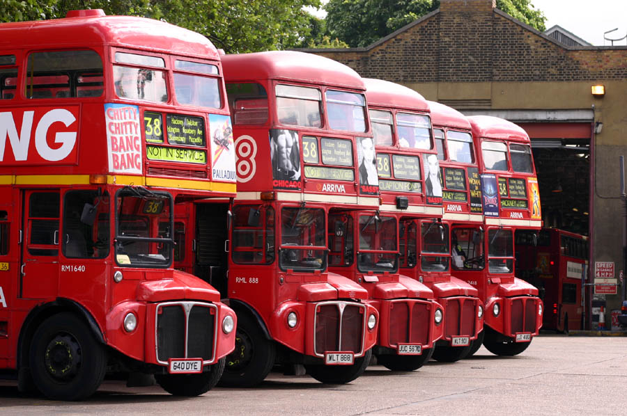 You wait for a bus for ages and then...(Clapton Garage 2004) #London  #Routemaster