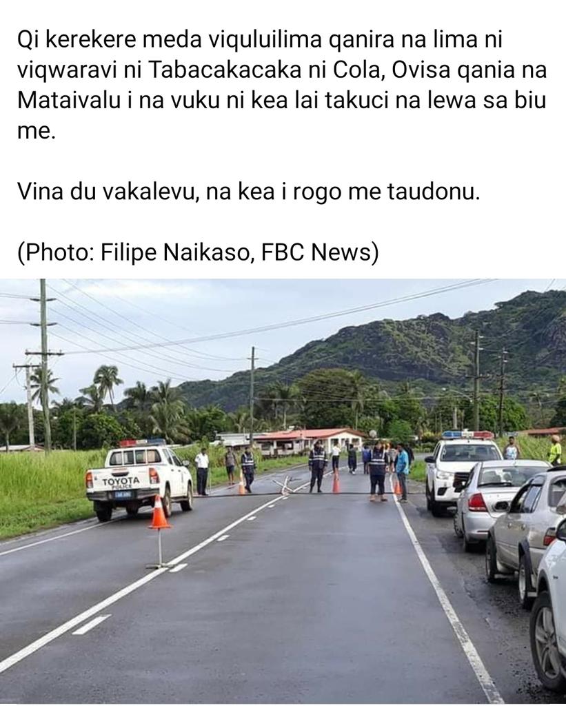 bendaveta's tweet photo. Va-Momo i Were Levu i Erenavula dra mata na Momo Levu na Tui Sabeto qania na kea kawa cola na siga nikua. Na gatere i na kea lai takuci na lewa ni Matanitu baletia na valuti ni #COVID19FJ . (Plea to people in Sabeto dialect to follow directives re: Lautoka lockdown) https://t.co/kuHToJdEMb