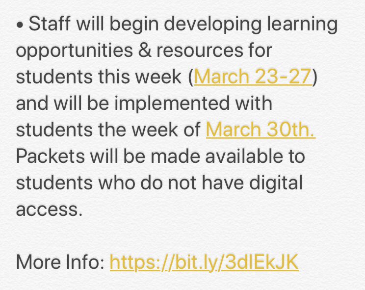 Some important reminders as a new week begins &amp; BPS remains closed. 

Details below &amp; here: bit.ly/3dlEkJK

Please take care of yourselves &amp; those around you. Stay safe &amp; healthy! #bpsne #TeamBPS #ChampionsForChildren