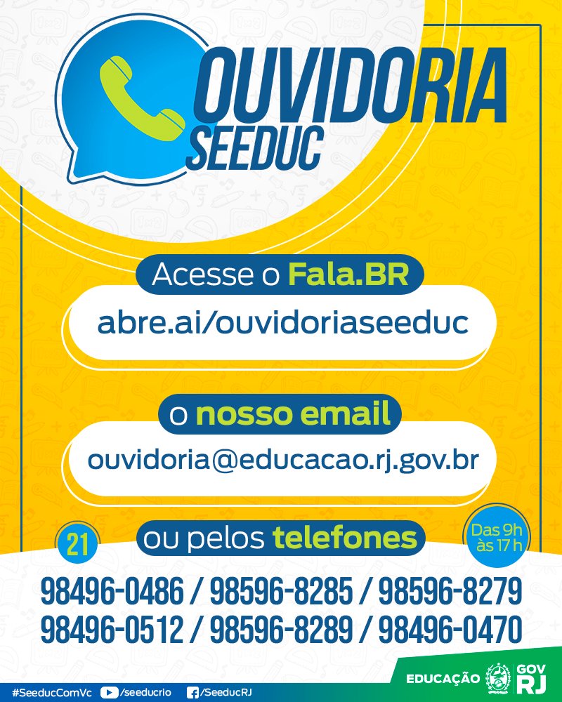 SEEDUC RJ tweet media