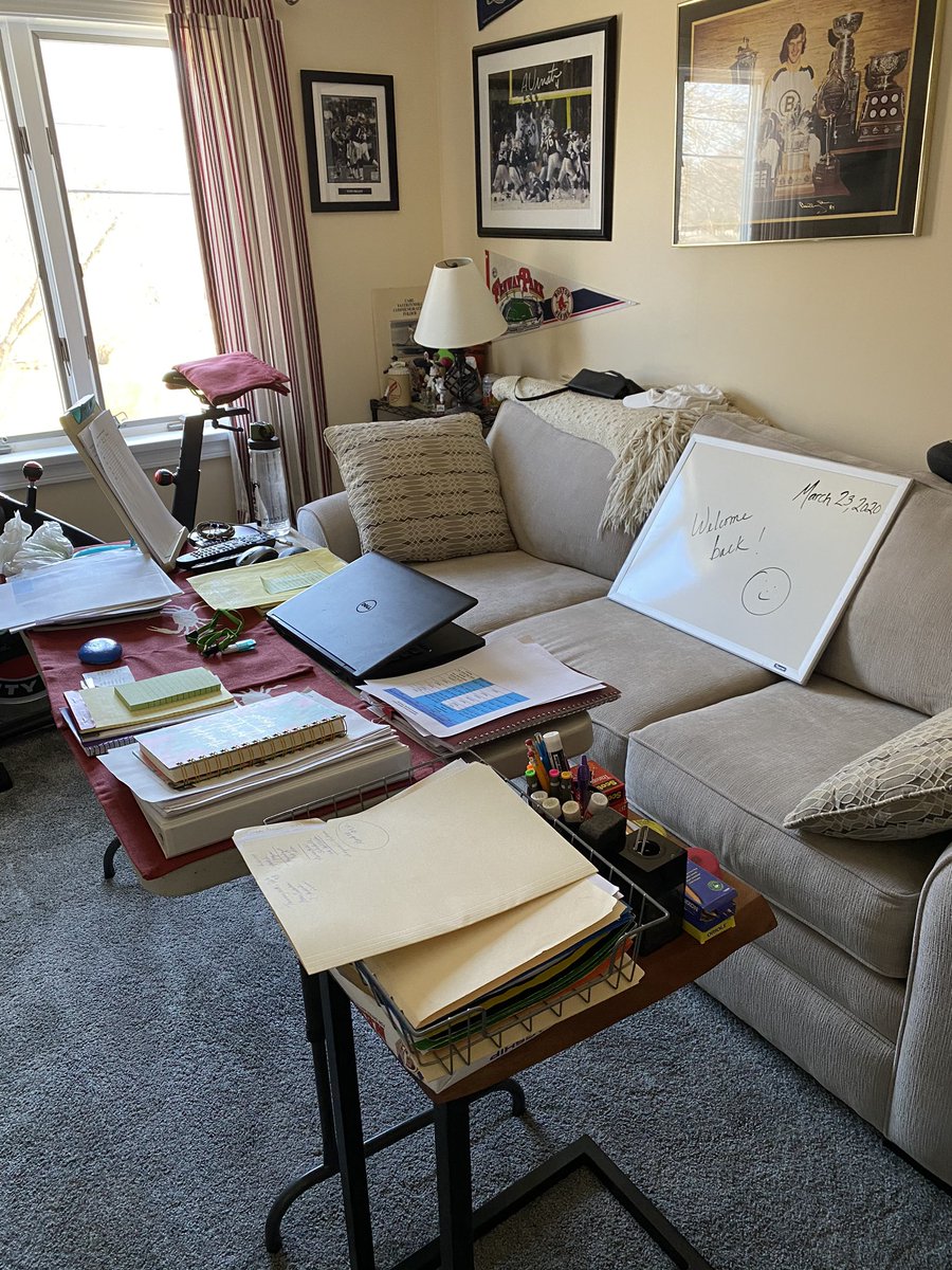 Even <a href="/timmcdonough9/">Tim McDonough</a> is contributing to long distance learning. Gave up his man cave for my new classroom.