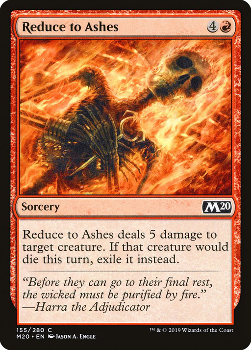 DailyMTGcards's tweet photo. Card name: #ReducetoAshes
Card type: Sorcery
Edition: Core Set 2020 (M20) Nº 155
#MTG #MagictheGathering #MTGArena #EDH https://t.co/ERUNHfhmhP