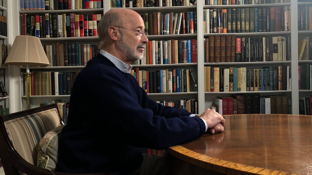 Governor Wolf sitting.