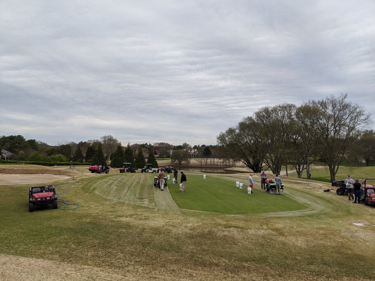 Spring <a href="/DryjectTN/">Chad Gamble</a> underway <a href="/fdccnews/">Fox Den Country Club</a> trying to get a few holes done before the rain.  <a href="/DaysattheDen/">Scott Severance,CGCS</a>