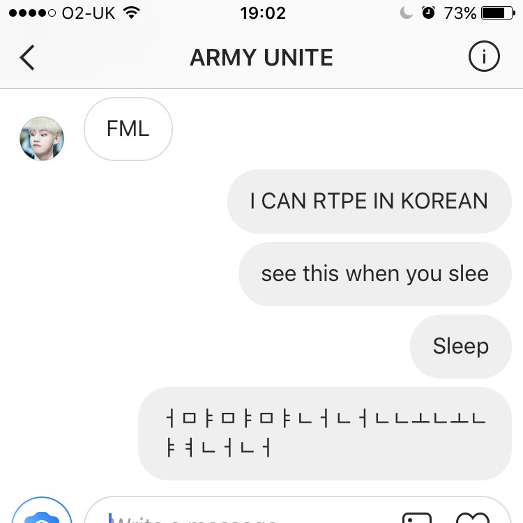 Me: i can type in koreanThe korean: