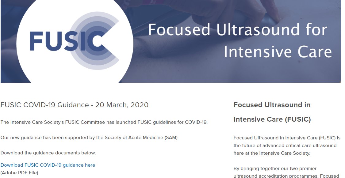 Intensive Care Society 💙 (@ics_updates) on Twitter photo 👉 Our latest #FUSIC #COVID19 guidance can be found here: bit.ly/2UxXhA2
Big thanks to our good friends <a href="/acutemedicine/">SAM Online</a> for supporting.
#POCUS 👉 Our latest #FUSIC #COVID19 guidance can be found here: bit.ly/2UxXhA2
Big thanks to our good friends <a href="/acutemedicine/">SAM Online</a> for supporting.
#POCUS