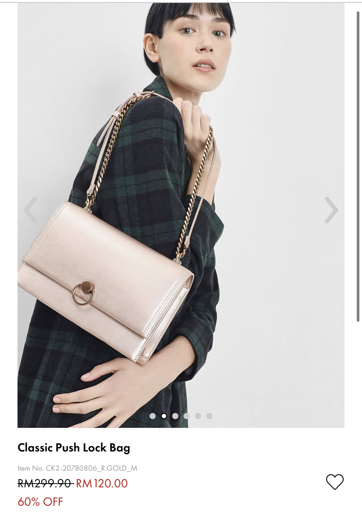 Classic push cheap lock bag