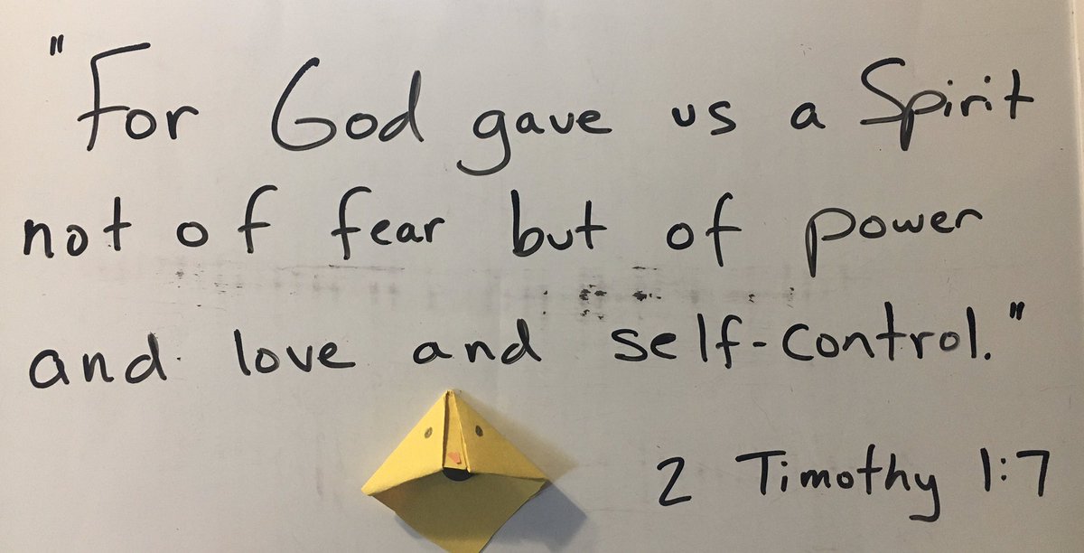 CoachHeckley's tweet photo. My daughter &amp; I are still on our quest to inspire as we got inspired by T.Tebow. She did a video for my wife’s FB to inspire others during these times. She showed how to make a cute bookmark. I hope the verse inspires us all. It’s  never dark under our Father’s light in Heaven. https://t.co/aHcDvwQz75
