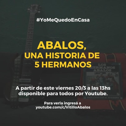 sabaticacyn's tweet photo. ▶️✨ CINE EN CUARENTENA | #Quedateencasa!! Y disfrutá de esta bellísima película, luminosa como su protagonista: el gran Vitillo Abalos. Los realizadores liberaron el film para que lo veas y TE QUEDES EN CASA! Disfrutalo y difundilo. Gracias Josefina Abalos 📌 https://t.co/le0DWJfy0L