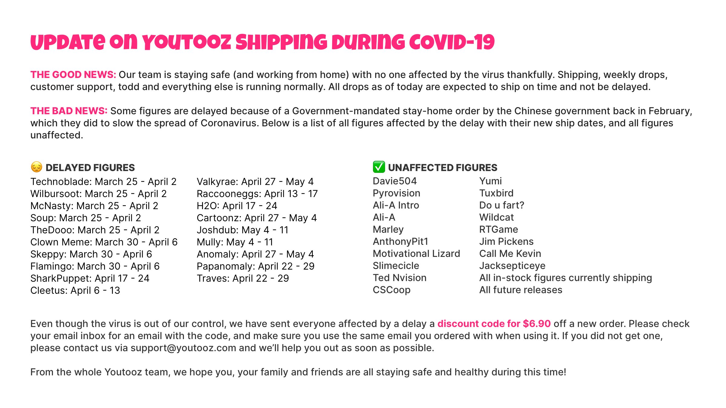 youtooz on Twitter "if you didn't get an email with the discount code