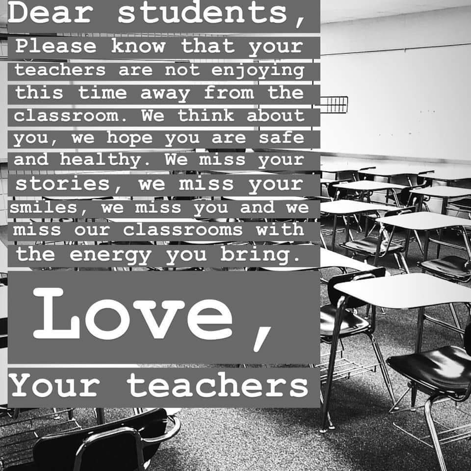 Truth! This isn't a break for us. We need our students. #OwnYourEpic