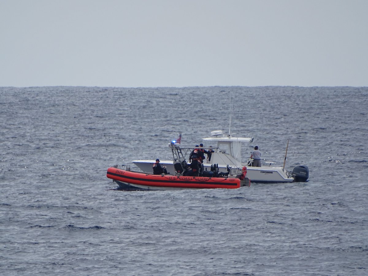 uscgEast's tweet photo. Earlier this month, the crew of Coast Guard Fast-Response Cutter Nathan Bruckenthal conducted several boardings of fishing vessels to ensure compliance with safety and fisheries regulations. The voyages of two vessels were terminated after violations were found. #boatsafe https://t.co/k3feeZwnVL