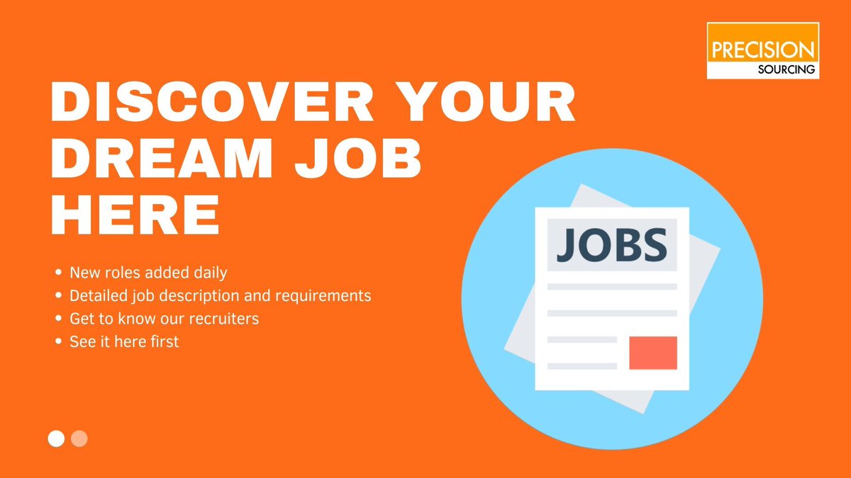 No time to slow down as the market is busier than ever and we have roles for you! Did you know we feature live job updates on our website?  Find your dream role here:
buff.ly/2UaS67N