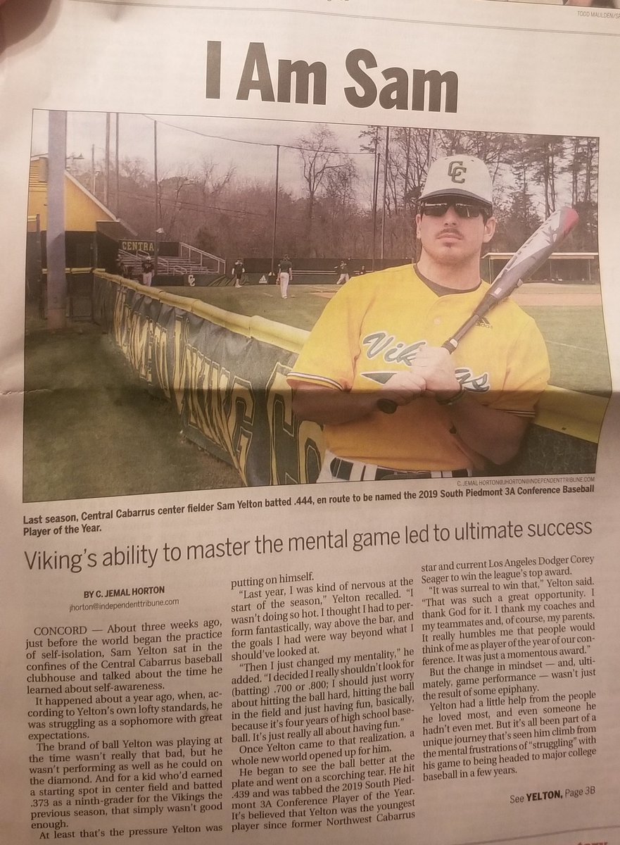 Viking Cheer loves to recognize our Vikings!!  Go ahead Sam!! We have loved watching you play Viking Baseball!! @CCHSBaseball_13