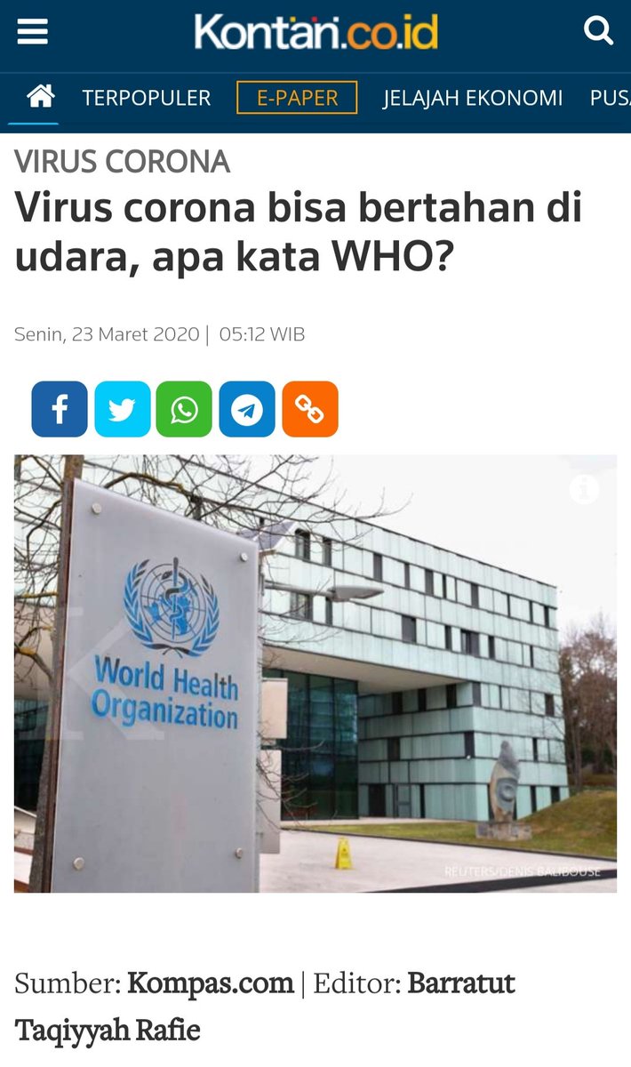 raymond_frans's tweet image. *Ternyata Virus Corona Juga Melayang Di Udara, Tergantung Faktor Yang Mempengaruhi, Seperti Panas dan Lembab.

=Pendapat Dr. Maria Van Kerkhove dari WHO,-

#VirusCorona #Melayang #Udara #WHO #KontanCoId #Rafans