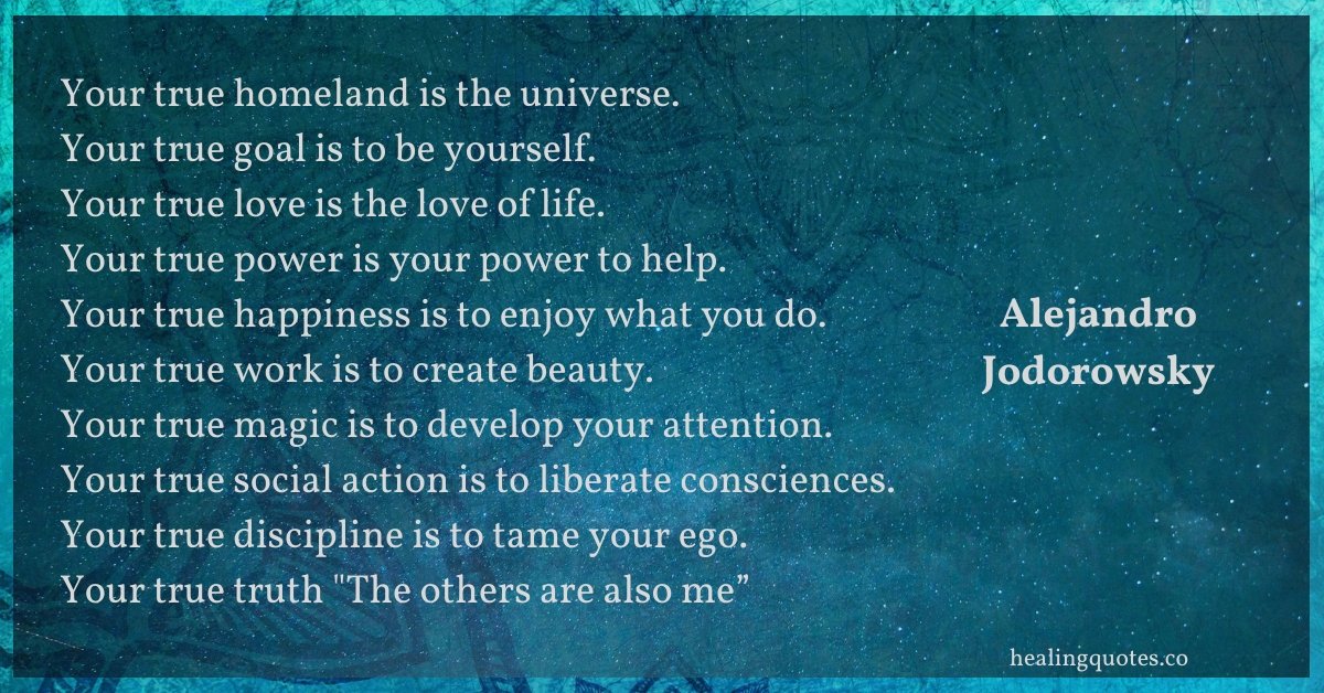 ❤️✨
#quoteoftheday #Healing #Jodorowsky #art 

🔹More quotes at healingquotes.co